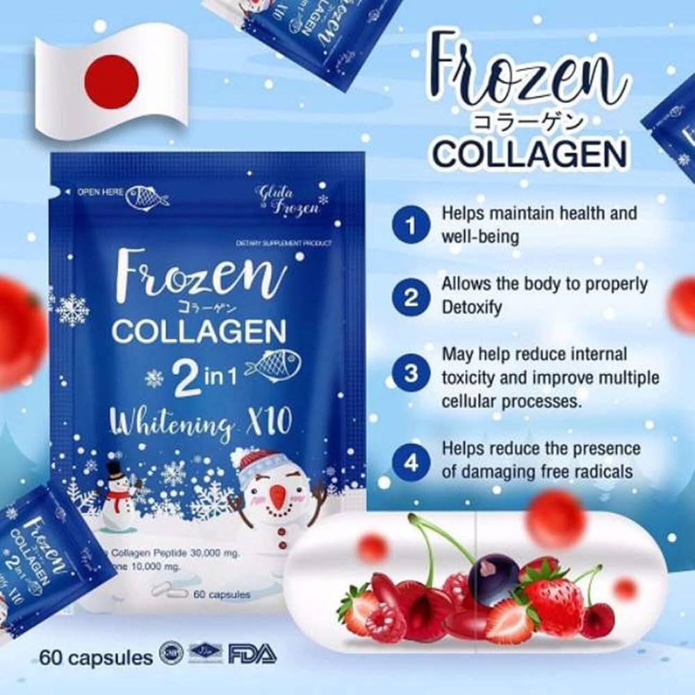 Frozen Collagen 2 in 1 whitening X 10 glutathione