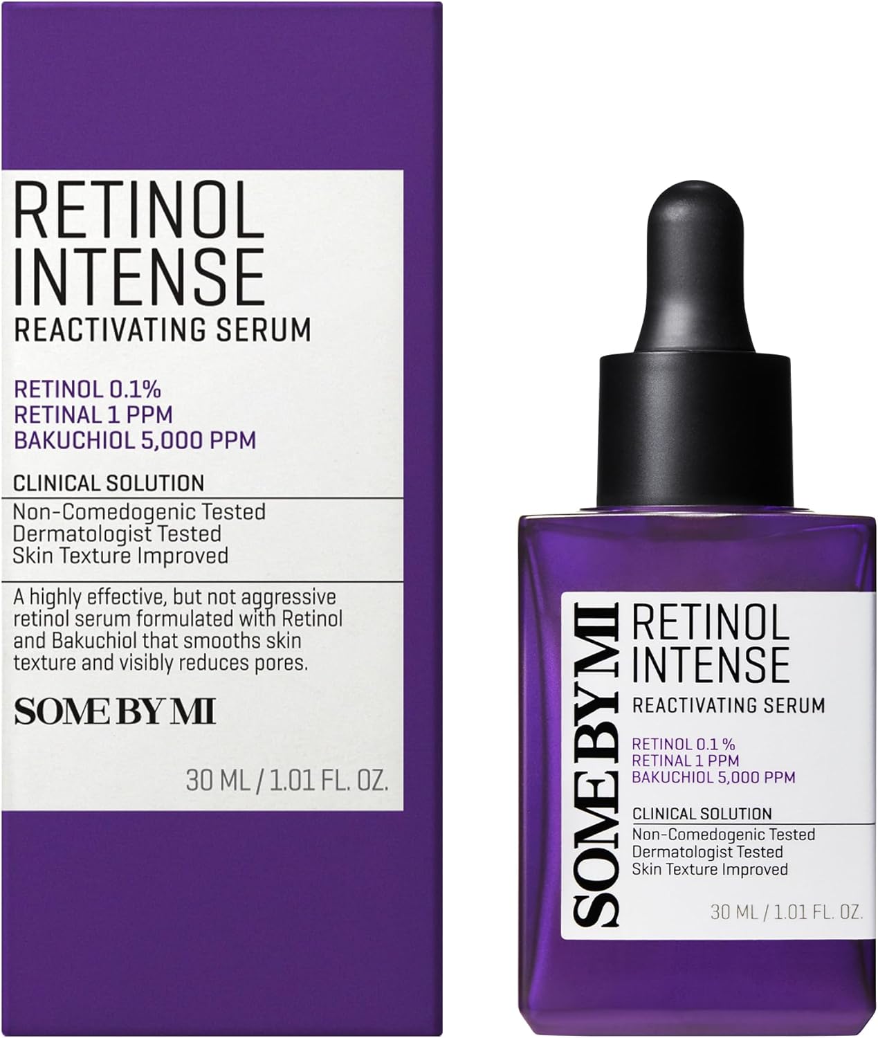 Some By Mi Retinol Intense Reactivating Face Serum | 30ml | Mild 0.1% Retinol Serum For Anti-Aging And Glass Skin | Improvement Of Post Acne Marks, Skin Texture & Elasticity - Image 4