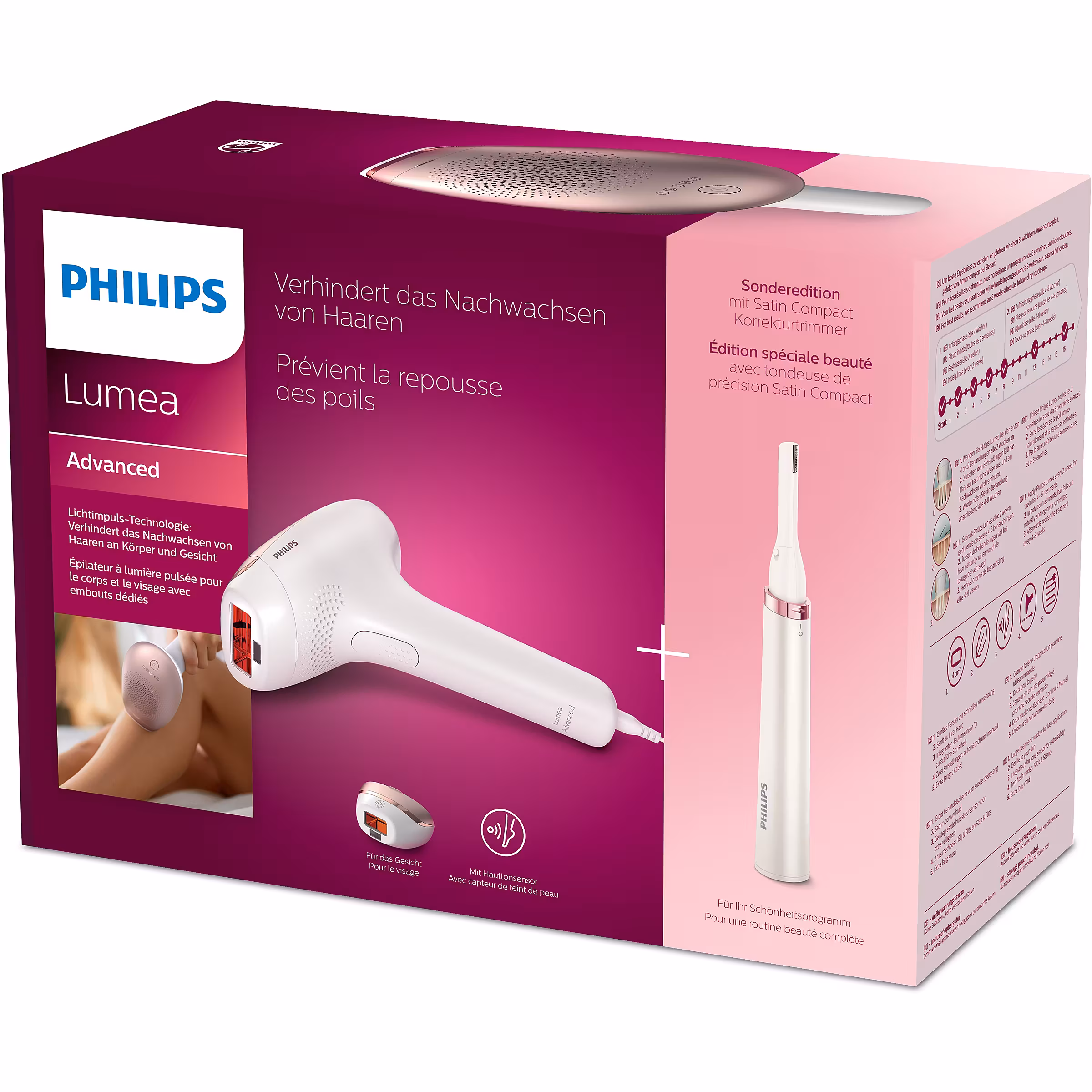 Philips Lumea IPL Hair Removal Device With 2 Attachments For Face And Body BRI921 - Image 2